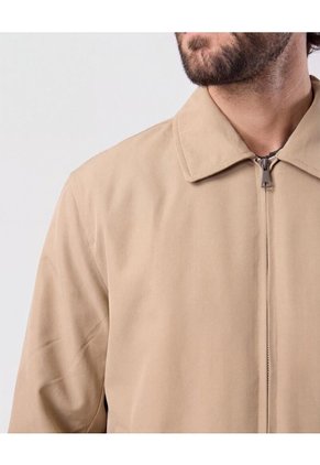 Chaqueta Unicolor Con Cuello   Para Hombre Café Patprimo