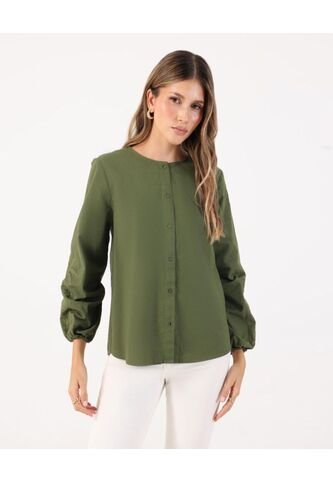 Blusa  Para Mujer Manga Larga Color Verde Marca Patprimo #30123616 Patprimo