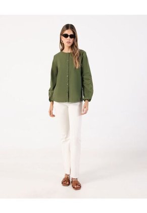 Blusa  Para Mujer Manga Larga Color Verde Marca Patprimo #30123616