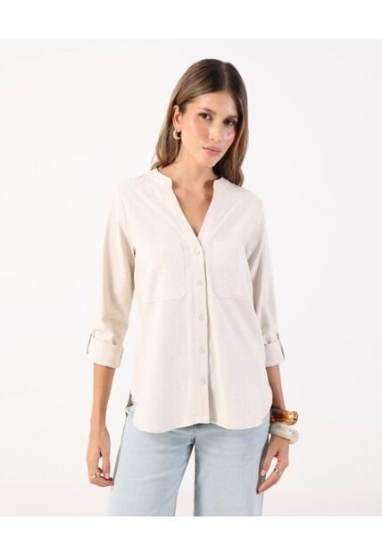 Blusa  Para Mujer Manga Larga Color Beige Marca Patprimo #30123633