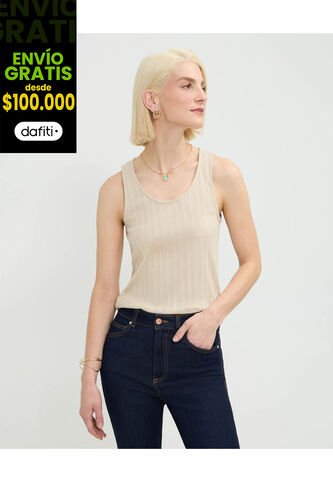 Camiseta Para Mujer Manga Sisa Cuello Redondo Color Café Marca Patprimo #30093715 Patprimo