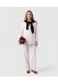 Blazer Cruzado De Doble Botonadura   Para Mujer Blanco Patprimo de Patprimo