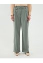 Pantalón Fluido Con Prenses  Para Mujer Verde Patprimo de Patprimo
