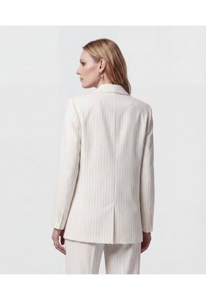 Blazer Cruzado De Doble Botonadura   Para Mujer Blanco Patprimo
