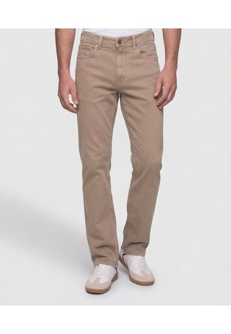 Jeans  Regular Fit Con Cinco Bolsillos  Para Hombre Beige Patprimo Patprimo