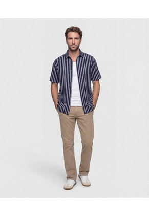 Jeans  Regular Fit Con Cinco Bolsillos  Para Hombre Beige Patprimo