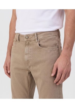 Jeans  Regular Fit Con Cinco Bolsillos  Para Hombre Beige Patprimo