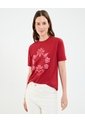 Camiseta   Para Mujer Rojo Patprimo de Patprimo