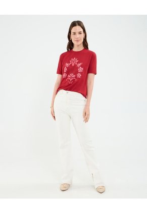 Camiseta   Para Mujer Rojo Patprimo