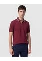 Polo Con Pechera En Contraste   Para Hombre Vino Patprimo de Patprimo