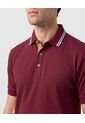 Polo Con Pechera En Contraste   Para Hombre Vino Patprimo de Patprimo