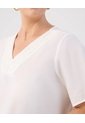 Blusa Con Detalle Tejido En Escote  Curvy  Para Mujer Blanco Patprimo de Patprimo