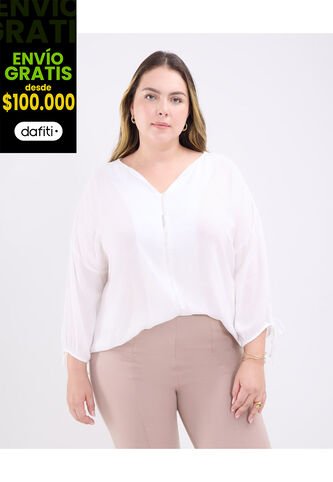 Blusa Para Mujer Manga 3/4 Color Crudo Marca Patprimo #14121383 Patprimo