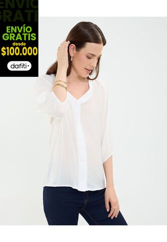 Blusa Para Mujer Manga Larga Color Blanco Marca Patprimo #30123465 Patprimo