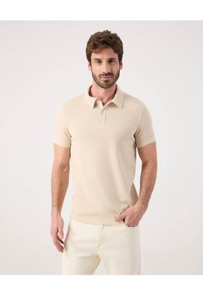 Polo Para Hombre Cuello Maquina Sin Bolsillo Color Beige Marca Patprimo #44112783