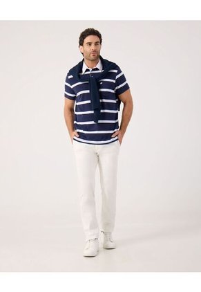 Polo A Rayas   Para Hombre Azul Patprimo