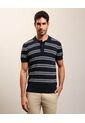 Polo De Punto A Rayas   Para Hombre Azul Patprimo de Patprimo