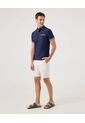 Polo Cuello Mao Con Bolsillo Ribete Texturizada  Para Hombre Azul Patprimo de Patprimo
