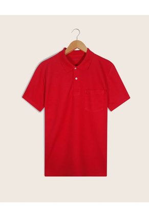 Polo Cuello Tejido Con Bolsillo Hombre Patprimo Rojo 44111313-3214