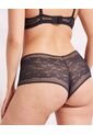 Panty Cachetero En Encaje Unicolor  Para Mujer Negro Patprimo de Patprimo