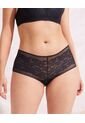 Panty Cachetero En Encaje Unicolor  Para Mujer Negro Patprimo de Patprimo