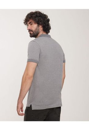 Polo Texturizada  Para Hombre Gris Patprimo