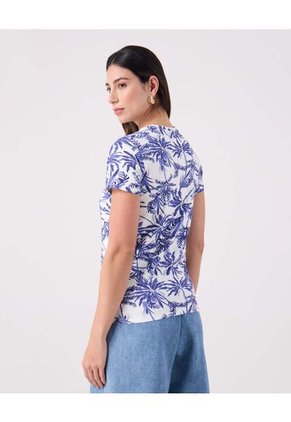 Camiseta Para Mujer Manga Corta Cuello Redondo Color Azul Marca Patprimo #30093849