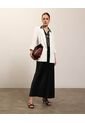 Blazer Unicolor  Para Mujer Blanco Patprimo de Patprimo