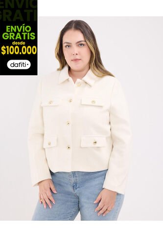 Chaqueta Para Mujer Desestructurada Color Crema Marca Patprimo #14080143 Patprimo