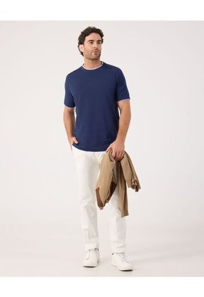 Camiseta Para Hombre Manga Corta Cuello Redondo Color Azul Marca Patprimo #44090936