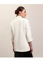 Blazer Unicolor  Para Mujer Blanco Patprimo de Patprimo