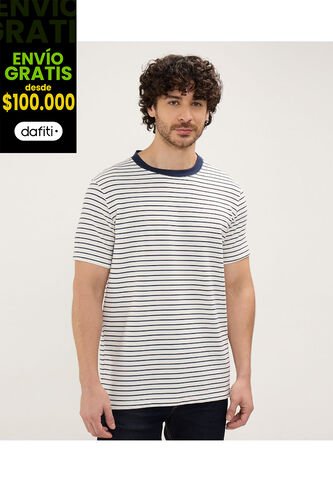 Camiseta Para Hombre Manga Corta Color Crema Marca Patprimo #44090892 Patprimo