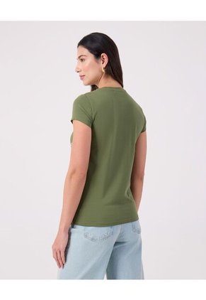 Camiseta Para Mujer Manga Corta Cuello Redondo Color Verde Marca Patprimo #30093839
