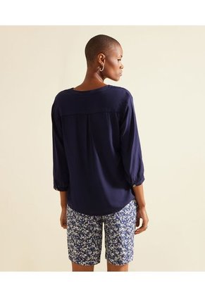 Blusa Para Mujer Manga 3/4 Color Azul  Marca Patprimo #30122898