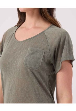 Camiseta Para Mujer Manga Corta Cuello Redondo Color Verde Marca Patprimo #30093836