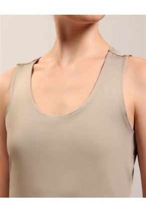 Camiseta Básico Escote Redondo   Para Mujer Café Patprimo