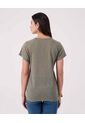 Camiseta Para Mujer Manga Corta Cuello Redondo Color Verde Marca Patprimo #30093836 de Patprimo