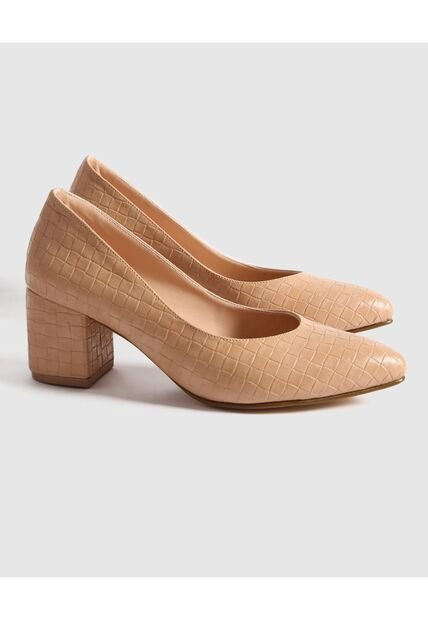 Tacones Texturizados  Para Mujer Café Patprimo