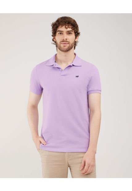 Polo Para Hombre Cuello Tejido Sin Bolsillo Color Purpura Marca Patprimo #44112316