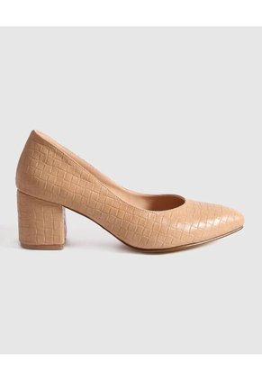 Tacones Texturizados Para Mujer Café Patprimo