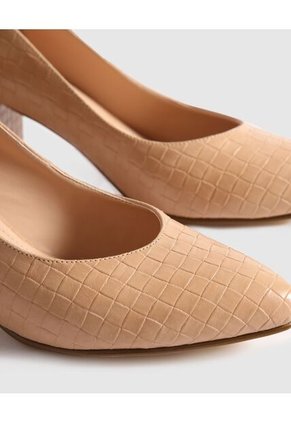 Tacones Texturizados Para Mujer Café Patprimo