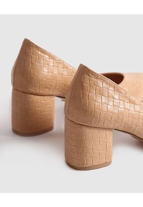 Tacones Texturizados Para Mujer Café Patprimo