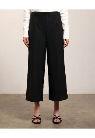 Pantalón Culotte Casual  Para Mujer Negro Patprimo Patprimo