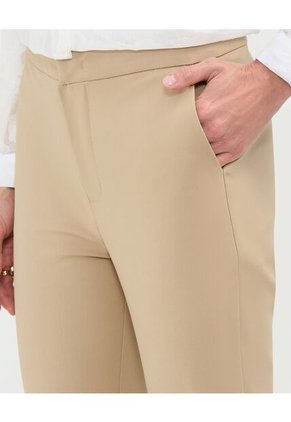 Pantalón Capri Con Taches  Para Mujer Beige Patprimo