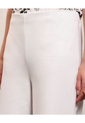 Pantalón Culotte Amplio Elegante  Para Mujer Blanco Patprimo
