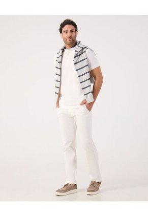 Polo Para Hombre Cuello Mao Con Bolsillo Color Blanco Marca Patprimo #44112744