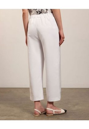 Pantalón Culotte Amplio Elegante  Para Mujer Blanco Patprimo