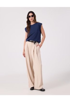 Camiseta Para Mujer Manga Corta Cuello Redondo Color Azul Marca Patprimo #30093847