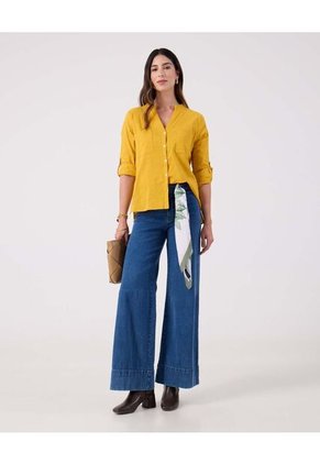 Jean Para Mujer Wide-Leg Color Azul Marca Patprimo #30160479