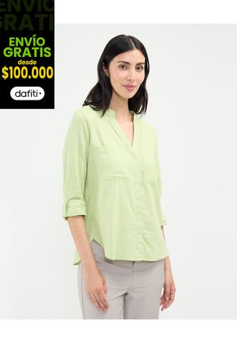 Blusa Para Mujer Manga Larga Color Verde Marca Patprimo #30123452 Patprimo